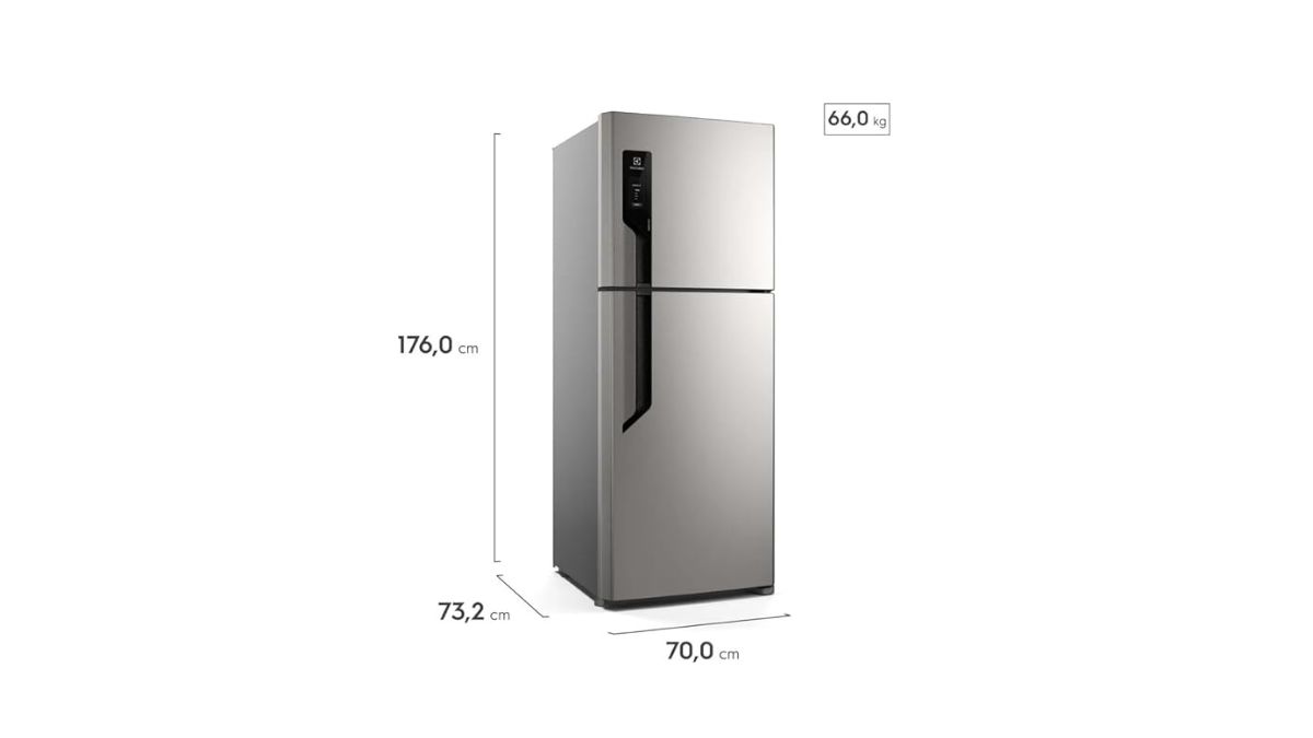 Dimensões da geladeira Electrolux TF70S 431L Frost Free Duplex
