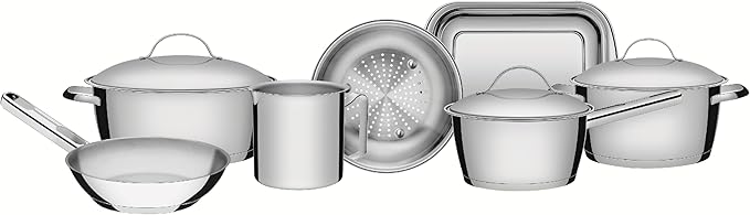 Jogo de Panelas Tramontina inox fundo triplo 7 peças
